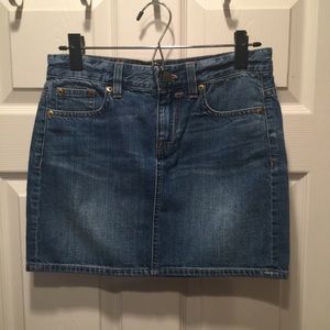 J Crew Indigo Denim Mini Skirt